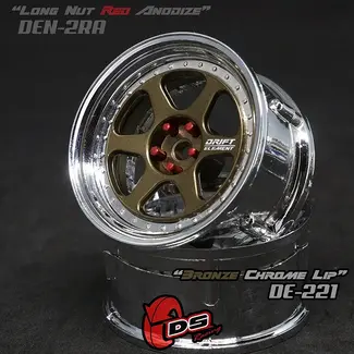 DS RACING DS RACING  DE 6 Spoke Wheel Set - Bronze/Chrome