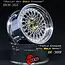 DS RACING  DE Mesh Wheel Set - Triple Chrome w/ Gold Rivets