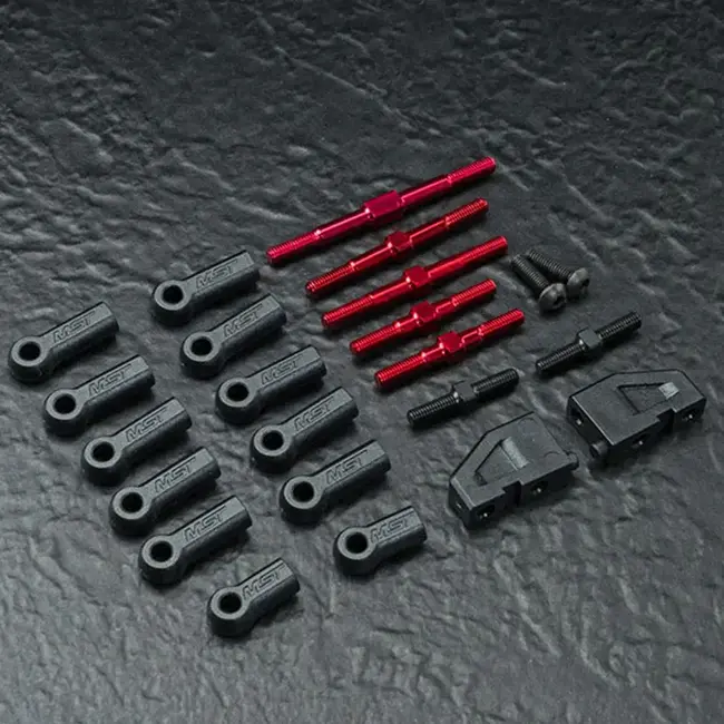 MST RMX 2.5 Turnbuckle Shaft Set - Red