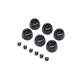 LOSI Losi Rubber Lean Bar Wheels and Stops, 6pcs, ProMoto- SM