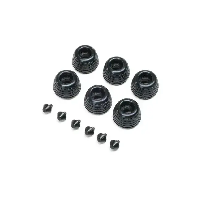Losi Rubber Lean Bar Wheels and Stops, 6pcs, ProMoto- SM