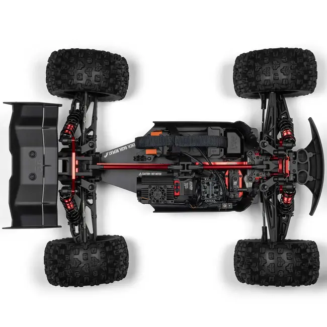 Arrma Kraton 6S BLX EXB Extreme Bash 4X4 1/8 Speed Monster Truck, RTR, Black, ARA8708V6T1