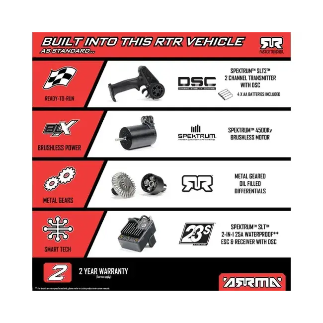 Arrma Mojave Grom 223S DSC Brushless 1/16 4x4 Desert Truck RTR