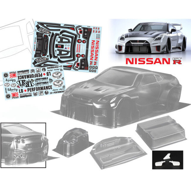 Bodyworx Body R35 GTR Liberty Walk 200mm 1/10th