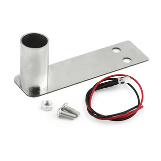 ACE IMPORTS ACE SS EXHAUST SINGLE  WITH 5MM RED LED & MOUNT SCREWS