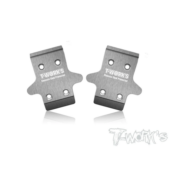 T-WORKS TO-235-XB823 Stainless Steel Front Chassis Skid Protector ( Xray XB8'23 ) 2pcs.
