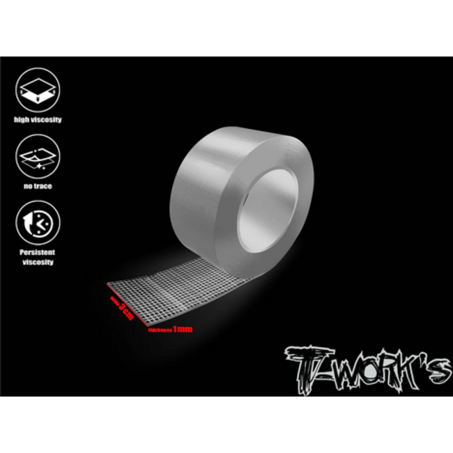 T-WORKS TA-082-B Grid thread Gel Double-sided Tape ( 3cm x 3m )