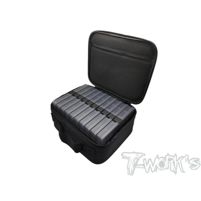 T-WORKS TT-119-B T-Work's Multi-function Bag with 10 of 15 Case Hardware Storage Boxes