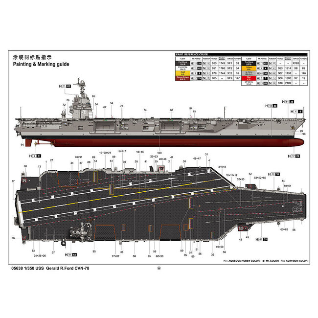 Trumpeter 1/350 USS Gerald R.Ford CVN-78 Plastic Model Kit