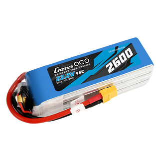 GENS ACE Gens Ace 6S 2600mAh 22.2V 45C Soft Case LiPo Battery (XT60)