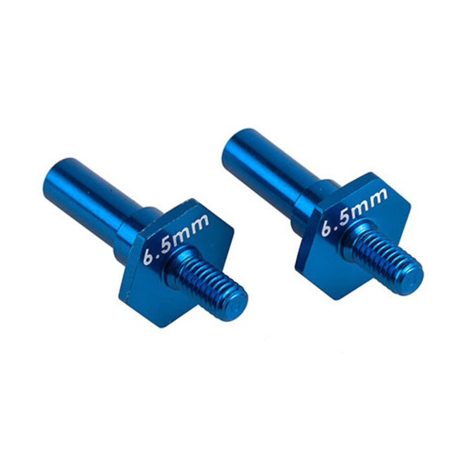 TEAM ASSOCIATED RC10B7 Front Axles, 6.5mm, blue aluminum