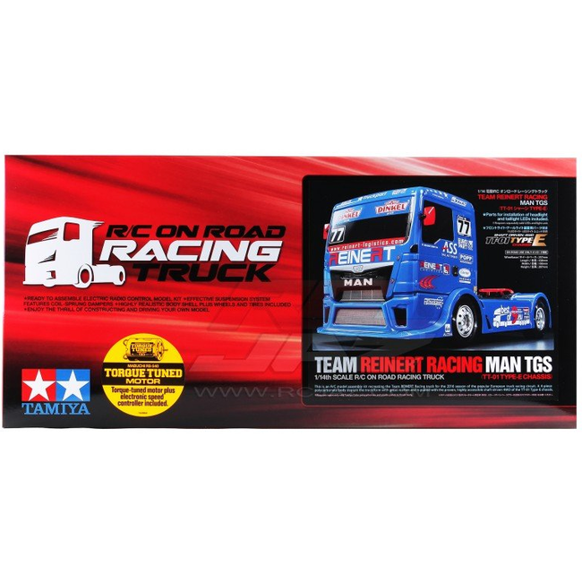 TAMIYA MAN REINERT RACING Tamiya Truck (TT-01 Type-E)  ESC INCLUDED  REQUIRES TX, RX,  BATTERY CHARGER & PAINT.