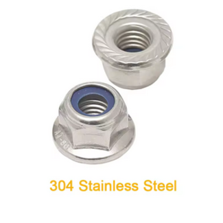 HY MODEL ACCESSORIES HY FLANGED / SERATED METRIC NYLOCK NUT 4.0MM  ( 10 PK )