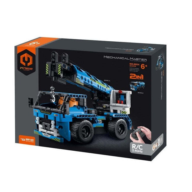 IM MASTER  MECHANICAL MASTER 8024 REMOTE CONTROL PROJECT CRANE 2-IN-1 401 PIECE STEM BUILDING BLOCK KIT