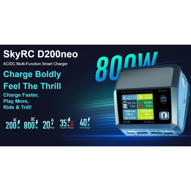 SKYRC D200 Neo Duo AC/DC charger (AC 200W - DC 2x400W)
