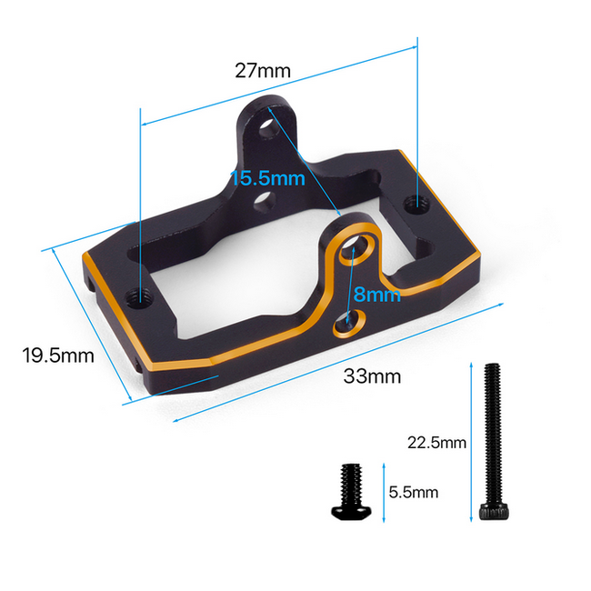 ACE TRX4M SERVO MOUNT 1 PCS RED  BLACK