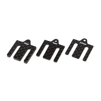 TEAM ASSOCIATED RC10B7 FT Front Bulkhead Shims, carbon fiber