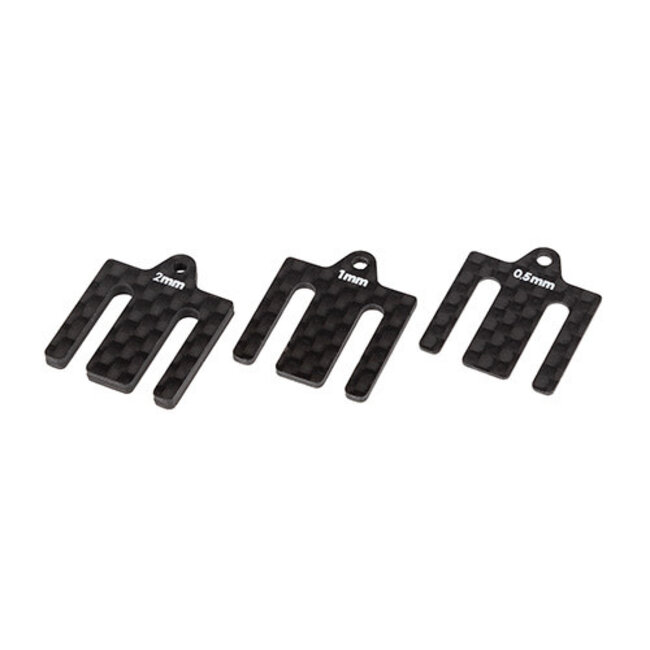TEAM ASSOCIATED RC10B7 FT Front Bulkhead Shims, carbon fiber