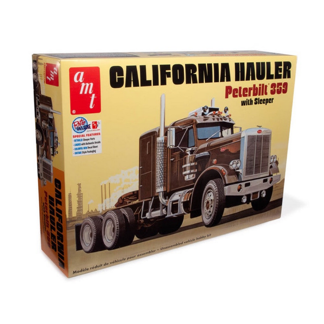 AMT 1/25 Peterbilt 359 California Hauler w/Sleeper Plastic Model Kit