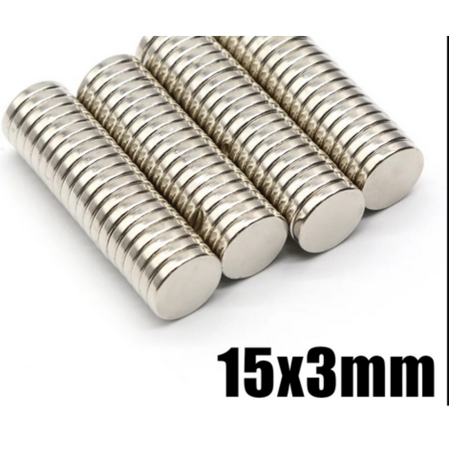 HY MIGHTY MAGNET D15 X 3mm 10pk