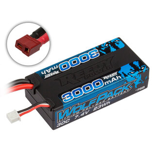 REEDY Reedy WolfPack LiPo 3000mAh 30C 7.4V Shorty, with T-plug