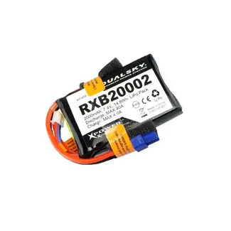 DUAL SKY Dualsky 2000mah 2S 7.4v 25C LiPo Receiver Battery with Servo and XT60 Connector