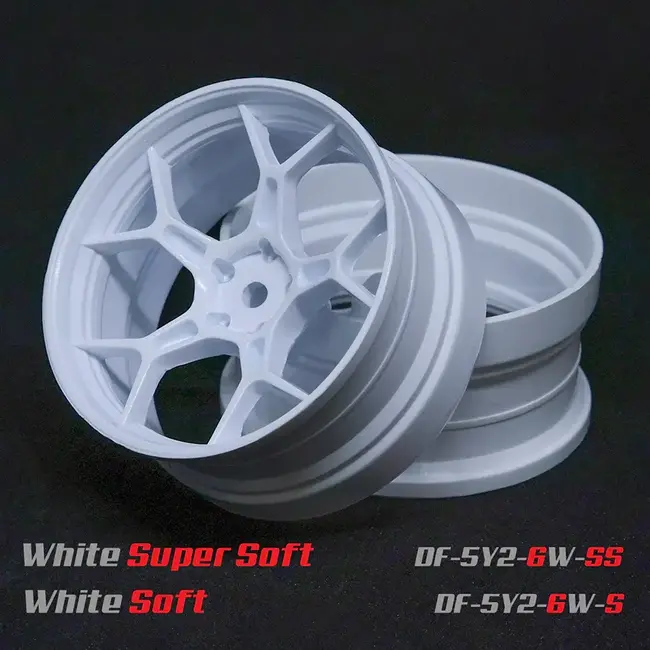 DS RACING Drift Feathery 5Y Spoke Super Soft Wheel - White +6 4