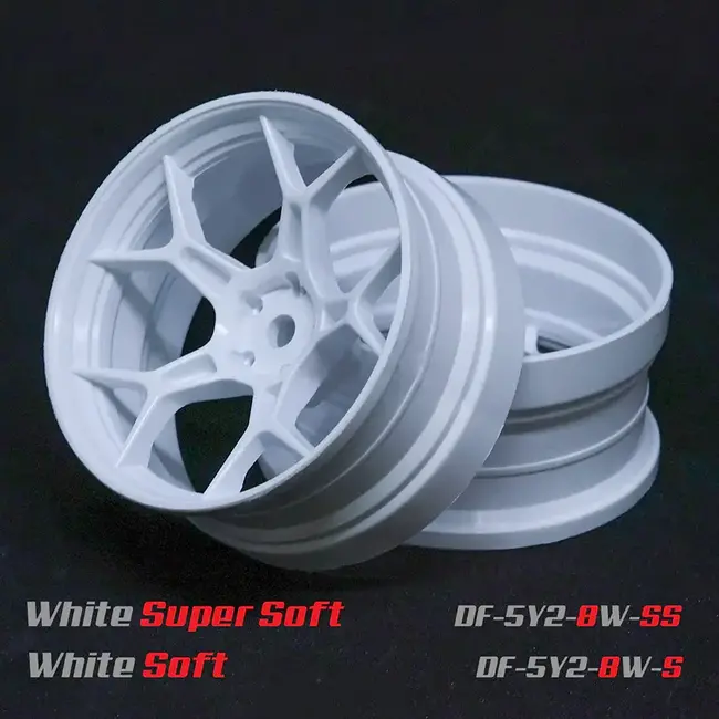 DS RACING Drift Feathery 5Y Spoke Super Soft Wheel - White +8