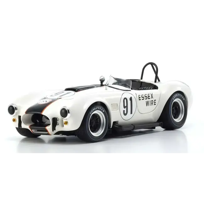 Kyosho 1/18 Shelby Cobra 427 S/C White/Dark blue Nr. 91 Essex Wire Diecast Model Car