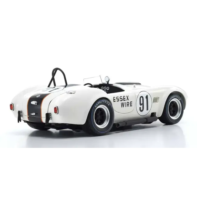 Kyosho 1/18 Shelby Cobra 427 S/C White/Dark blue Nr. 91 Essex Wire Diecast Model Car