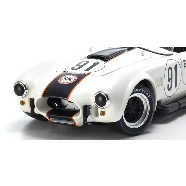 Kyosho 1/18 Shelby Cobra 427 S/C White/Dark blue Nr. 91 Essex Wire Diecast Model Car