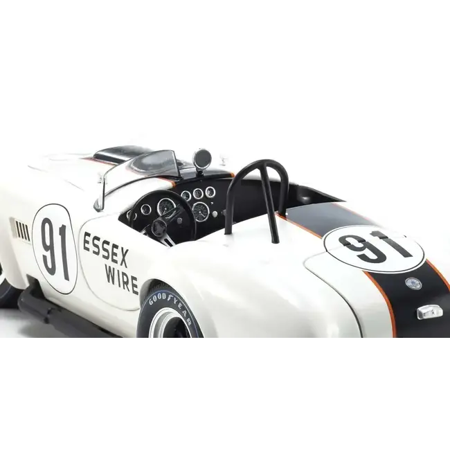 Kyosho 1/18 Shelby Cobra 427 S/C White/Dark blue Nr. 91 Essex Wire Diecast Model Car