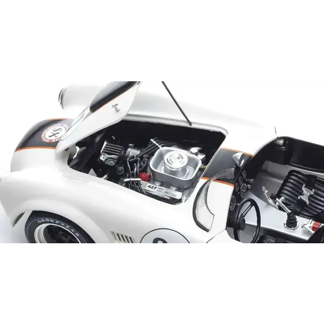 Kyosho 1/18 Shelby Cobra 427 S/C White/Dark blue Nr. 91 Essex Wire Diecast Model Car