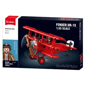 SLUBAN Model Bricks 1:35 WW1 Fokker DR-1S (B1292)