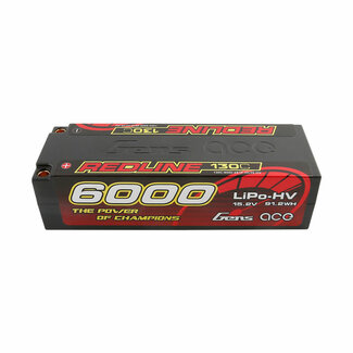 GENS ACE Gens Ace 4S Redline 6000mAh 15.2V 130C Hardcase/5mm bullet HV LiPo Battery (5.0mm Bullet)