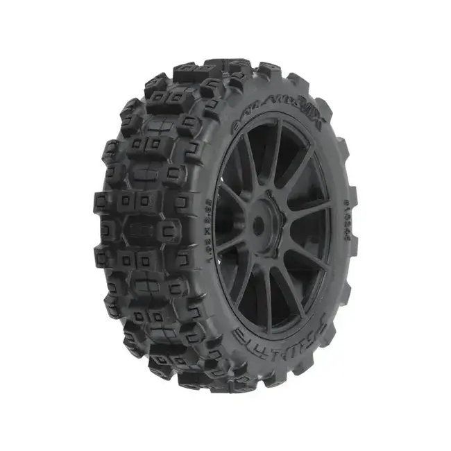 Proline Badlands MX 1.9in Tyres mounted on Mach-10 Black Wheels, 4pcs, Grom