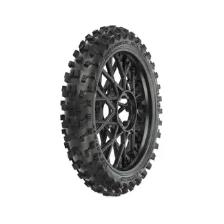 PROLINE Proline Dunlop Geomax MX33 V2 Bead CR4 Front Tire Mounted on Bullyspoke Black Wheel, Promoto-MX