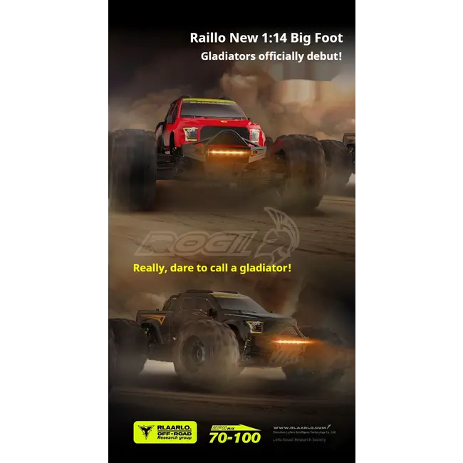 RLAARLO ROG1 Gladiator Brushless Monster Truck 1/14