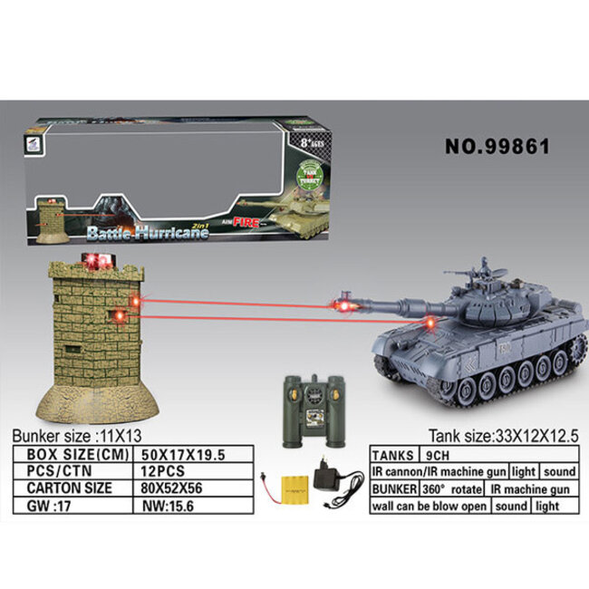 Zegan Russian T90 Vs Bunker R/C 1/16th