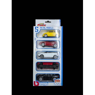 BURAGO BURAGO 1/43 STREET FIRE 5PK METAL CARS