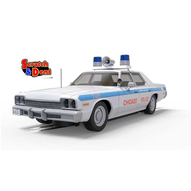 *** SCRATCH & DENT  *** SCALEXTRIC  Blues brother Dodge monaco Police car *** Blue Flashing lights don't work ***   NO RETURNS SOLD AS IS