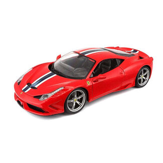 BURAGO BURAGO 16002 FERRARI 458 SPECIALE RACE AND PLAY 1/18 SCALE DIECAST MODEL