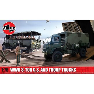 AIRFIX AIRFIX 1/76 WWII 3-TON 4X4 GENERAL SERVICE & TROOP TRUCKS