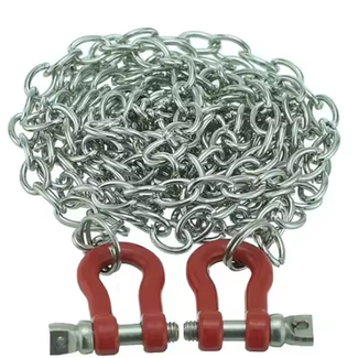 ACE RADIO CONTROLLED MODELS ACE 1/14 SHACKLES AND SILVER CHAIN TIE DOWN FOR TRACTOR TRUCK