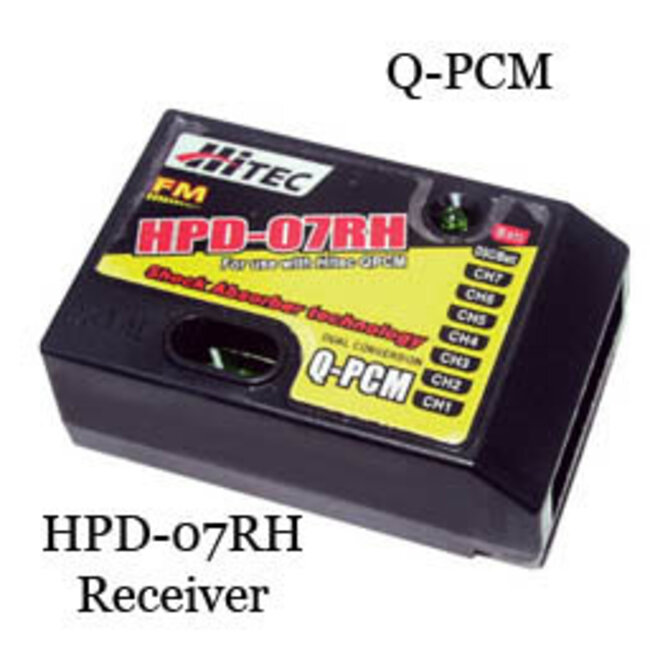 HITEC 36 MHZ 9CH RECEIVER HPD-07RH DUAL CONVERSION NO XTAL INCLUDED