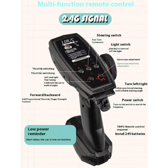 LDRC 1804-B MX-5 Drift Car RTR W/ Gyro 1/18th