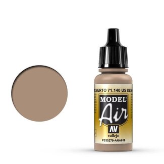 VALLEJO Vallejo Model Air US Desert Sand 17 ml Acrylic Airbrush Paint [71140]