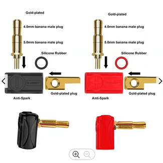 ACE IMPORTS ACE INSULATED STEPPED 4 + 5mm TERMINALS IDEAL FOR CHARGE LEADS