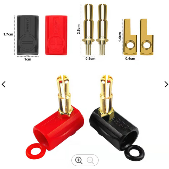 ACE INSULATED STEPPED 4 + 5mm TERMINALS IDEAL FOR CHARGE LEADS