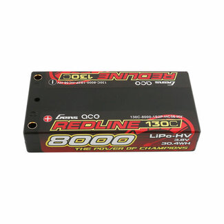 GENS ACE Gens Ace 1S Redline 8000mAh 3.8V 130C Hardcase/4mm bullet HV LiPo Battery (4.0mm Bullet)